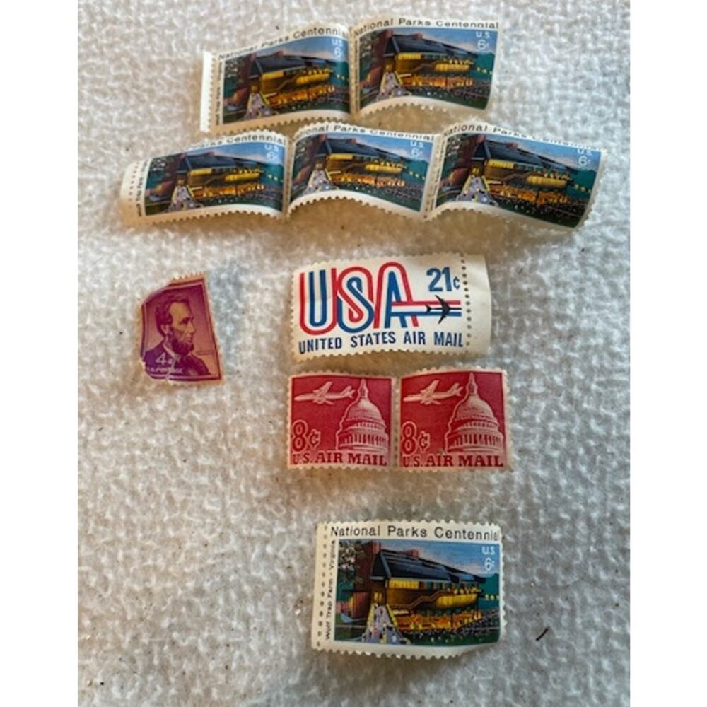 Vintage Stamps and Holder